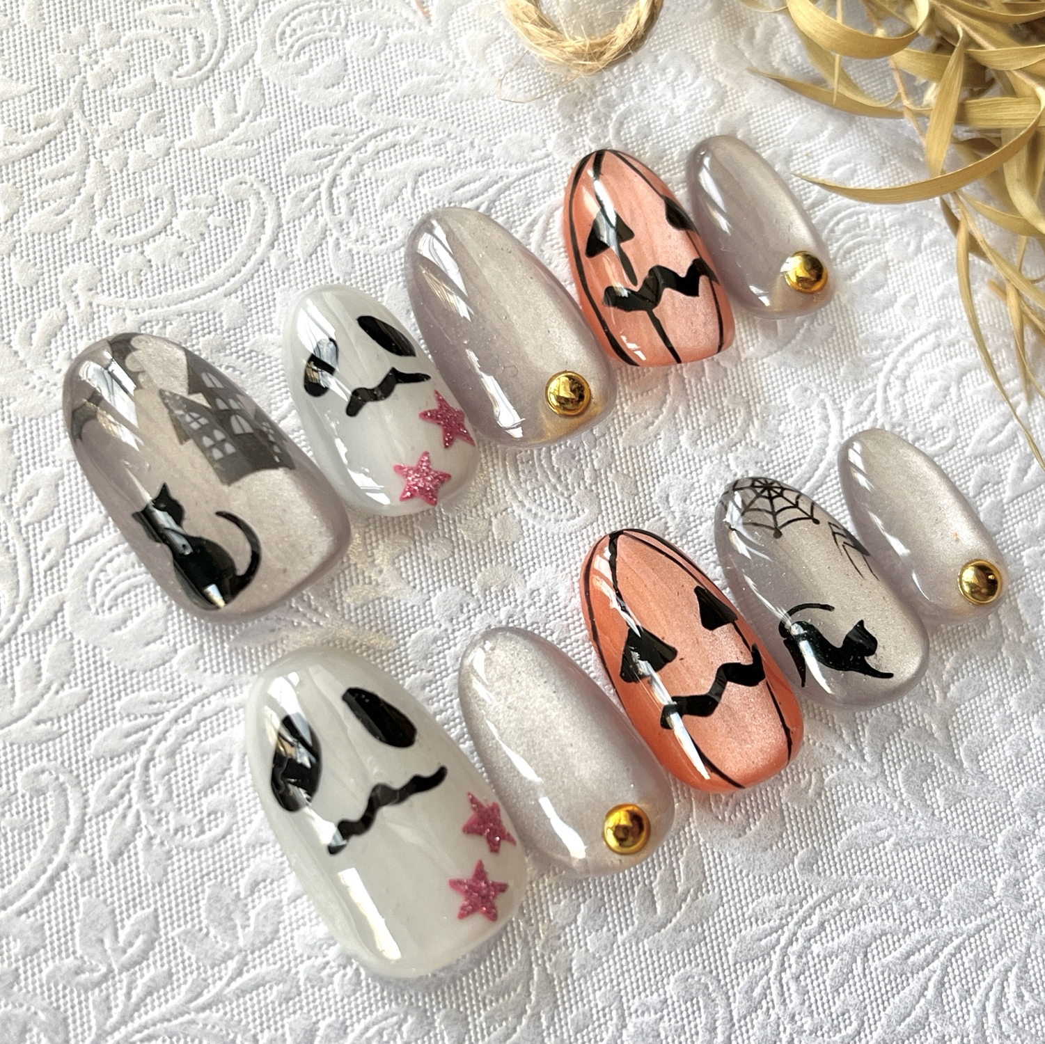 ネイルチップ マグネット ハロウィンネイルチップ #85 - HANANAIL