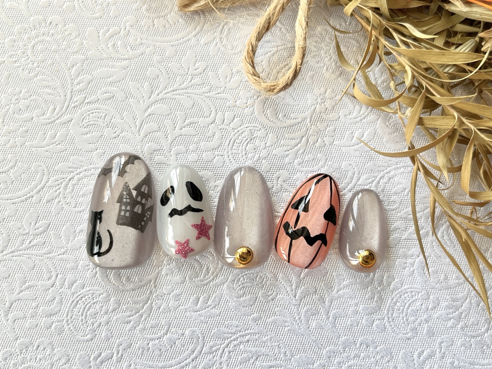 ネイルチップ マグネット ハロウィンネイルチップ #85 - HANANAIL