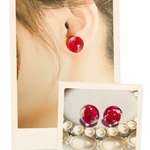 レジンドライフラワーピアス(1.4cm)