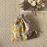 巾着ポーチ　紐通し口独立タイプ　