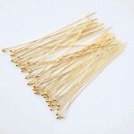 韓国製 14KGP 金アレ対応 丸ピン0.4×40mm 60本