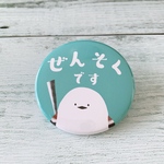 ぜんそくバッジ☆シマエナガ(ブルー)　クリップ付き