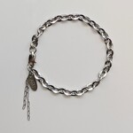 【 solid 】5mm  チェーンブレスレット 小 サージカルステンレス  オールステンレス チェーンネックレス ペアブレスレット