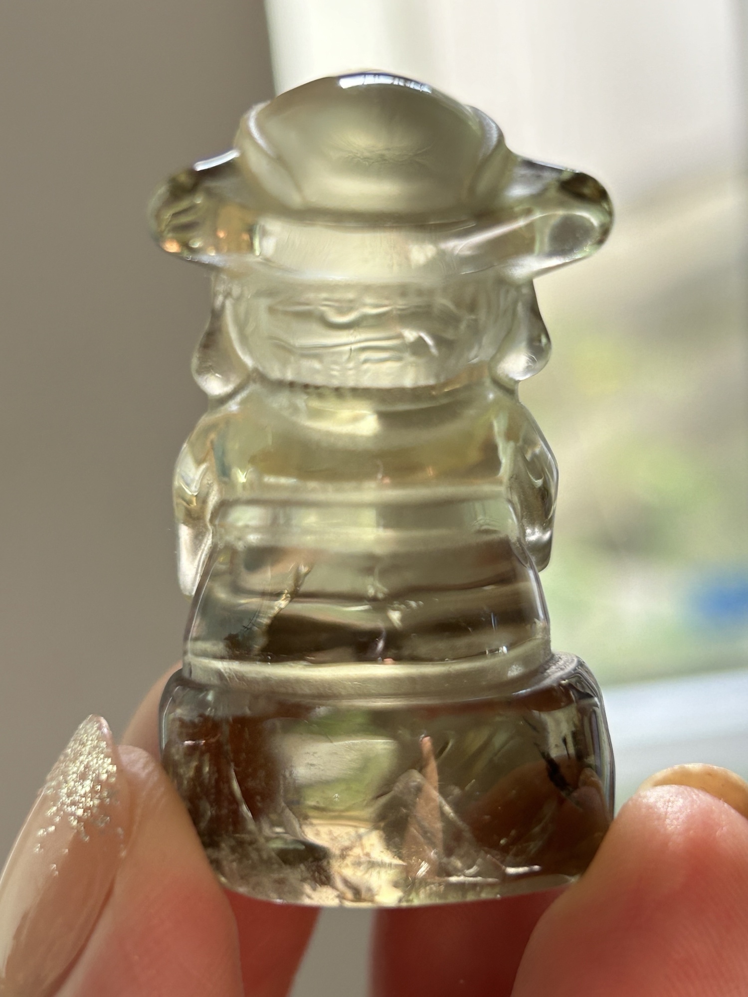 財運強化 ‼️天然石シトリン水晶 彫刻財神様 縁起物❣️ 置物 - yuka 