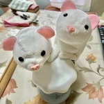 白フェレットぬいぐるみ