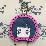 あまみん　顔ver レザーキーホルダー　ご当地キャラクター　鎌倉市　9月5日　21時より発売　ピンク1