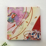 ファブリックパネル　着物　桜と鞠　24cm×24cm