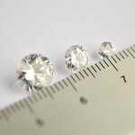 キュービックジルコニア CZ ダイヤ ルース ◎φ6mm 両穴 5個