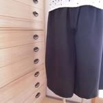 ◎お正月半額ＳＡＬＥ◎着物リメイク　笠松模様の黒ちりめんの夏ガウチョ