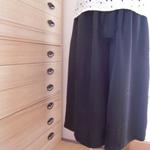 夏のセール！着物リメイク　風景模様の黒ちりめんの夏ガウチョ