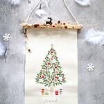 【超早割】クリスマスタペストリー☆夜かけるトナカイ☆No.111　クリスマス　ノエル　タペストリー　壁掛け　クリスマスギフト　コンパクト