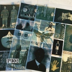  【P302コラージュ素材】海外デザインペーパー　フィルム　ジャンクジャーナル　手帳　バレット　レトロ　クラフト　