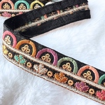 ブラック☆インド刺繍リボン  