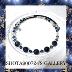 ［再販12］ブルーサファイアを花束にして　vo2 シングル　ワイヤーブレスレット　天然石　#minne_new  Swarovski  #ブルーサファイア　#サファイア