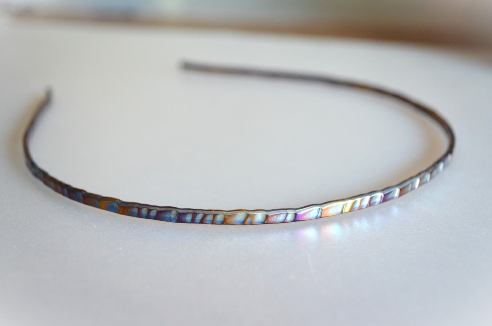 Titanium head band・soft・純チタンカチューシャ・ソフト・青緑や紫・受注生産