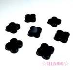 【オニキス　フラワーモチーフ】14ｍｍ　2個　ハンドメイド素材