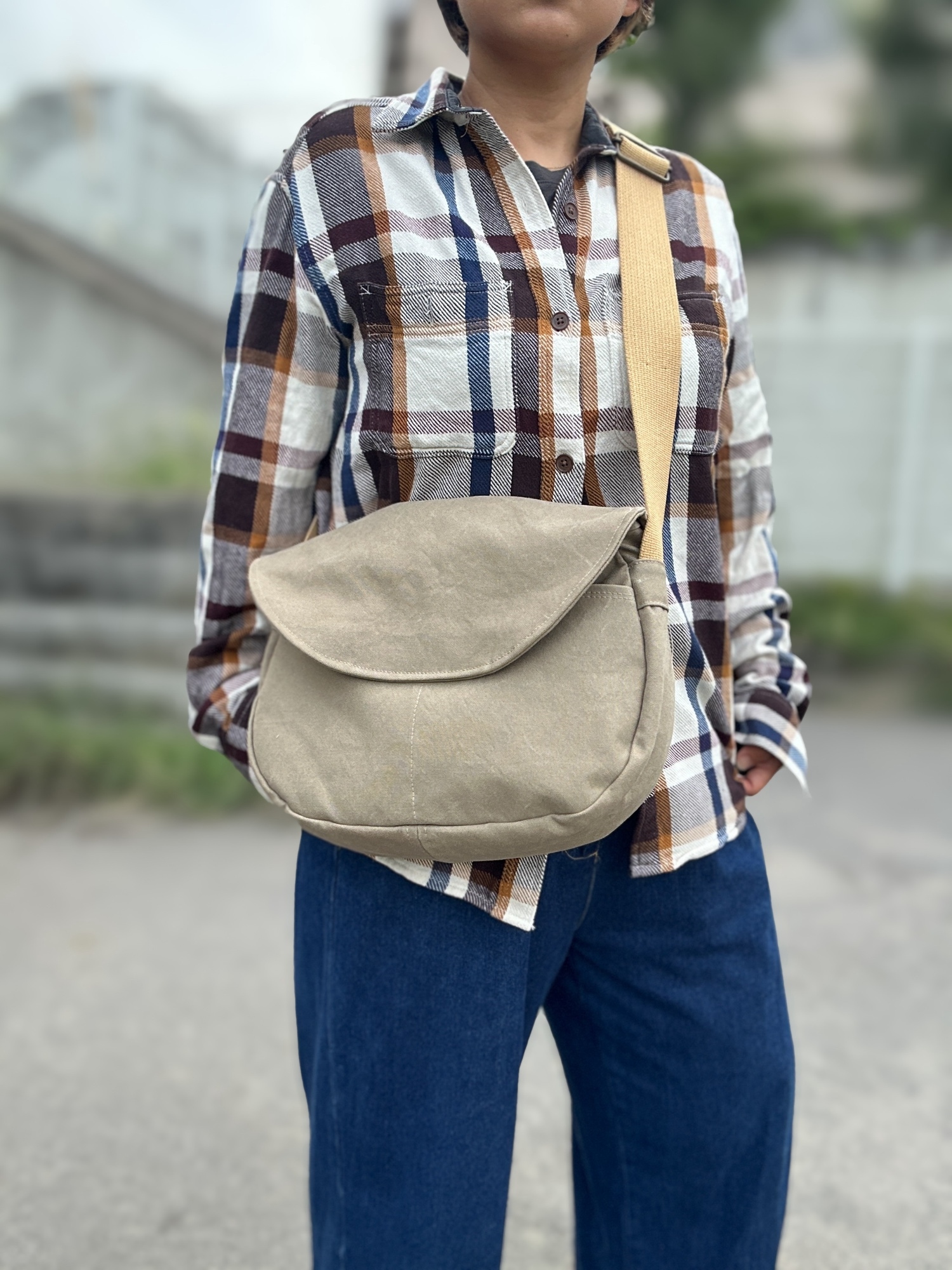 美品★【mercibeaucoup，】混リネン MA-1 ブルゾン カーキ WudgeBoy（ワッジボーイ）の「military long coat（ブルゾン