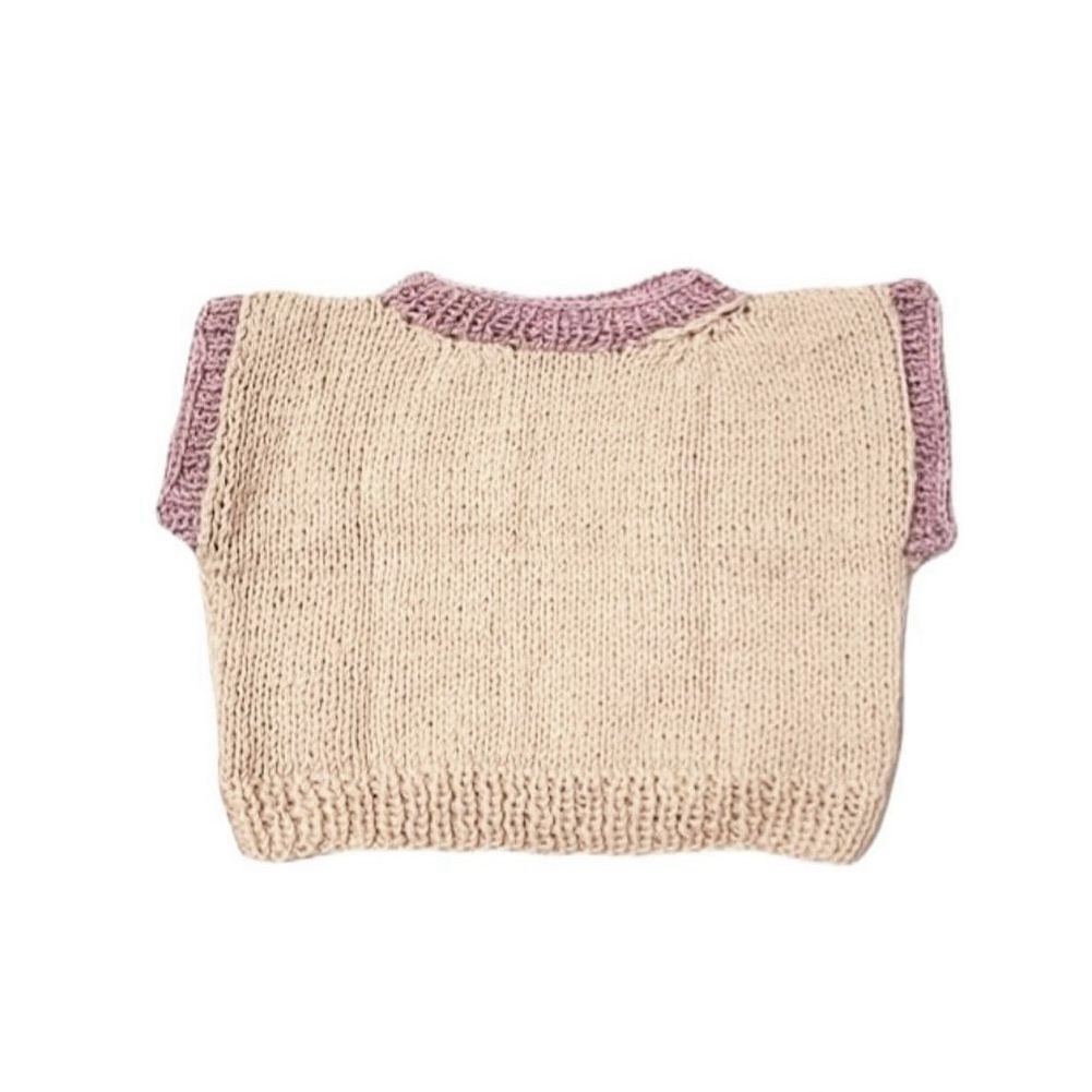 ハンドメイド　手編み　ベスト　レッド　ピンク ct-d-110001.jpg