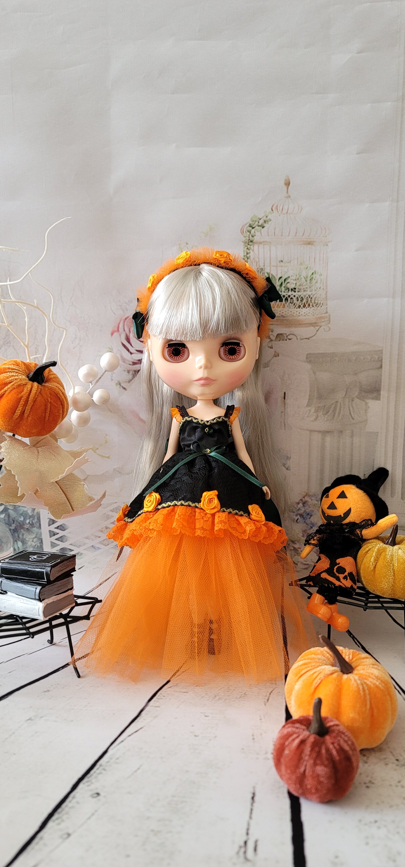 ハンドメイド着せ替え人形　オレンジロングヘア オレンジ - 着せ替え服の人気通販 | minne 国内最大級の