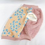 Mのみ翌日発送♡ナチュラル花柄ボーダーボアタンクピンクフレブル服フレンチブルドッグパグ服