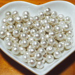 【再販×2】<30粒> 国産コットンパール 8㎜玉 ホワイト