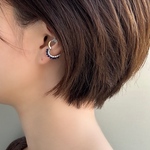 〈 選べる誕生石 〉ハートのイヤーカフ〝痛くない&落ちない〟を叶える　ステンレス　金属アレルギー対応　