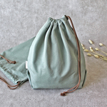 Kinchaku Basic L Cotton Canvas モスグリーン（綿/コットン 帆布 巾着）
