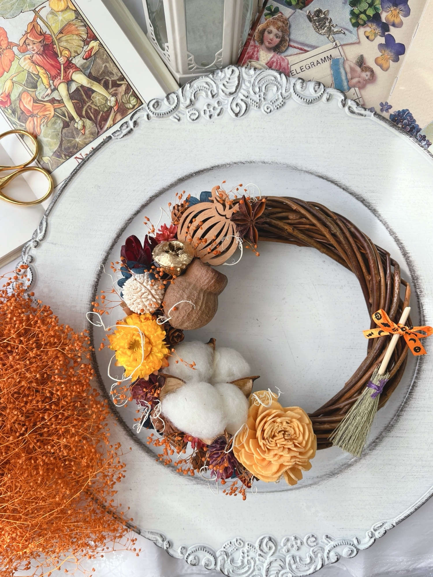 ハロウィンリース ハロウィン 秋 秋リース 木の実のリース 木の実