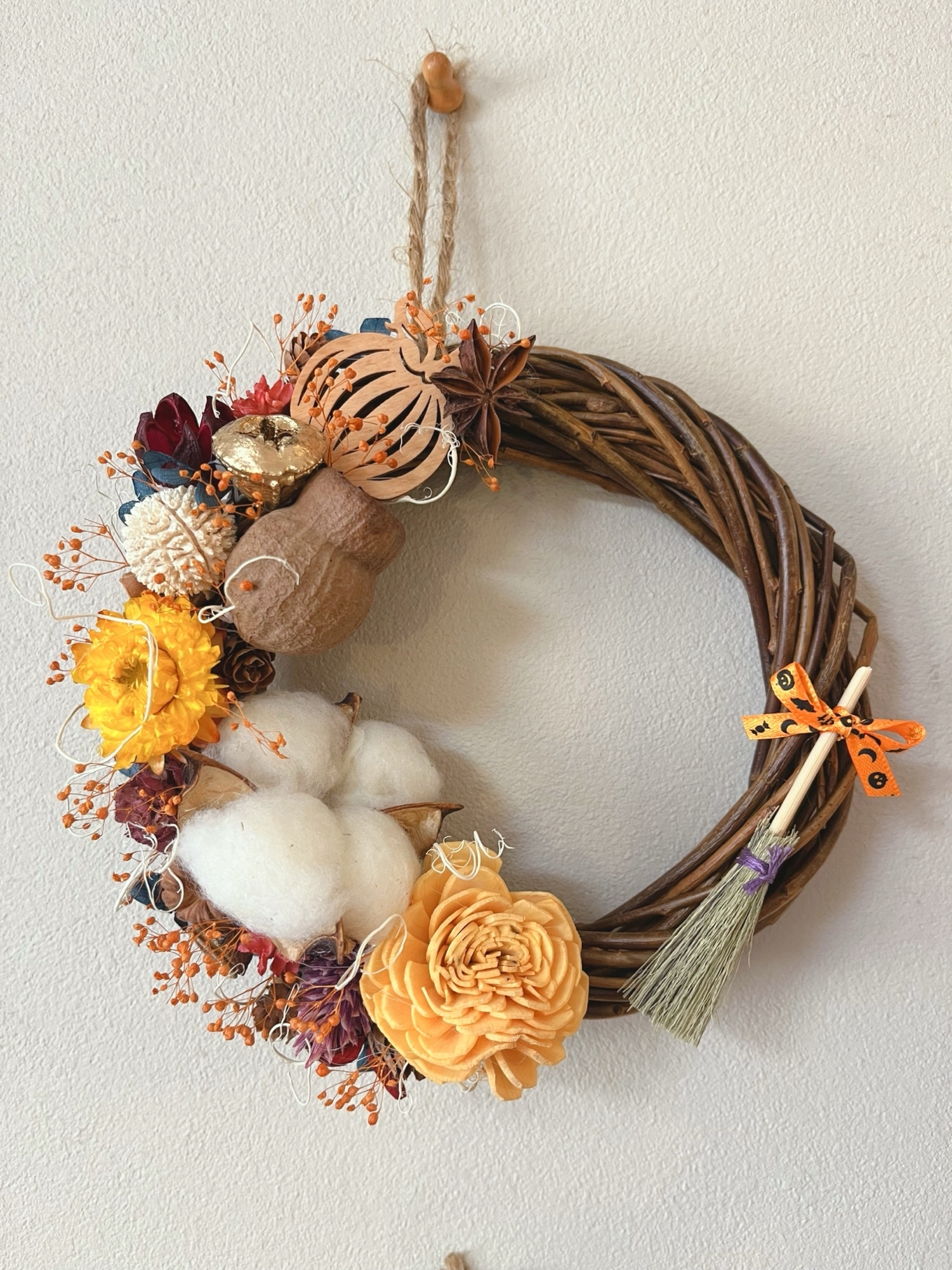 ハロウィンリース ハロウィン 秋 秋リース 木の実のリース 木の実