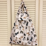 コンパクトになるエコバッグ(大) 犬柄　リアルプリント　犬好きさんに♡