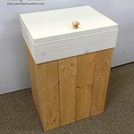 【新色】ゴミ箱 45L対応 ハンドメイド アンティーク風ダストボックス LO/W