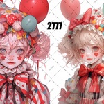 original sticker « no.2777 »     //     人物ステッカー オリジナルステッカー オリジナル人物ステッカー ステッカー cotton melody 