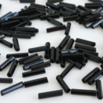 【15g】 ヴィンテージベネチアン竹ビーズ 9mm　ブラック