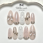 ꒰ 当店人気ナンバーワン👑 ꒱　𝐍𝐨. 𝟔𝟏🎀お上品ガーリー【サイズオーダーネイルチップ】
