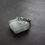 エメラルド　インクラストCZリング　SILVER925　