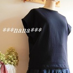 ラスト１着！RickRack　フレンチＴシャツ　ブラック　天竺ニット　Ｍ