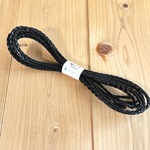 【3ｍ巻き】 フェイクレザー　編みコード  ブラック