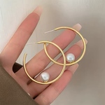 Gold×Perl☆フープピアス*プレゼント*オケージョン