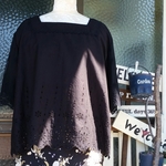 Sale《裾レース柔らか綿ブラウス》