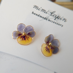〈再販〉GardenFlowers ビオラ（ラベンダーカラー）のイヤリング/ピアス
