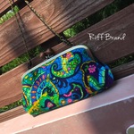 ベルベット  財布 親子がま口 ヴィンテージ生地 ビンテージ生地 がま口 がまぐち 長財布 bag
