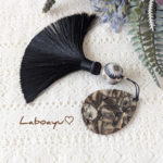 帯飾り〈Harvest・金鳳花・鳳〉呂色×beige