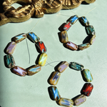 【8コセット】JIRI＊IVANA#czech beads#チェコビーズ　rectangle15✖️8㍉ mixassort/picasso