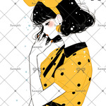  【G583】teatea.オリジナル 人物ステッカー