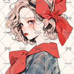  【G590】teatea.オリジナル 人物ステッカー