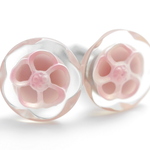 ピンクの華やかな花びらカフスボタン Modern 539