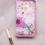 万年筆のためのペンケース*紫の世界にツバメ飛ぶ