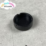1/6スケール ミニチュア　丸型灰皿　ジェットブラック
