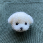 マルチーズのピンバッジ