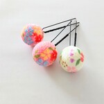 【特価】玉のUピン3本セット＊七五三.着物.和装.袴.つまみ細工.髪飾り.ちょい足し